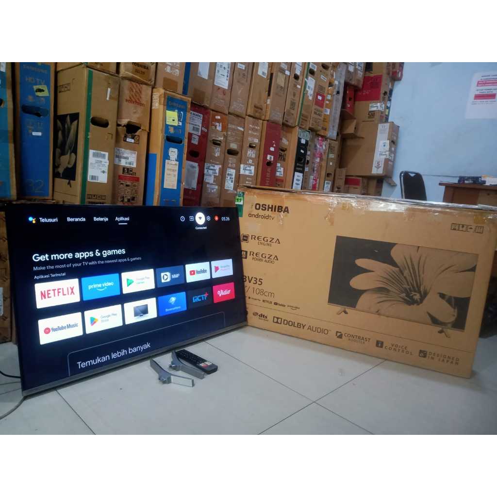 TV LED TOSHIBA ANDROID 43 INC FULL HD NETFLIX YOUTUBE BLUETOOTH SUDAH DIGITAL  (6269r)