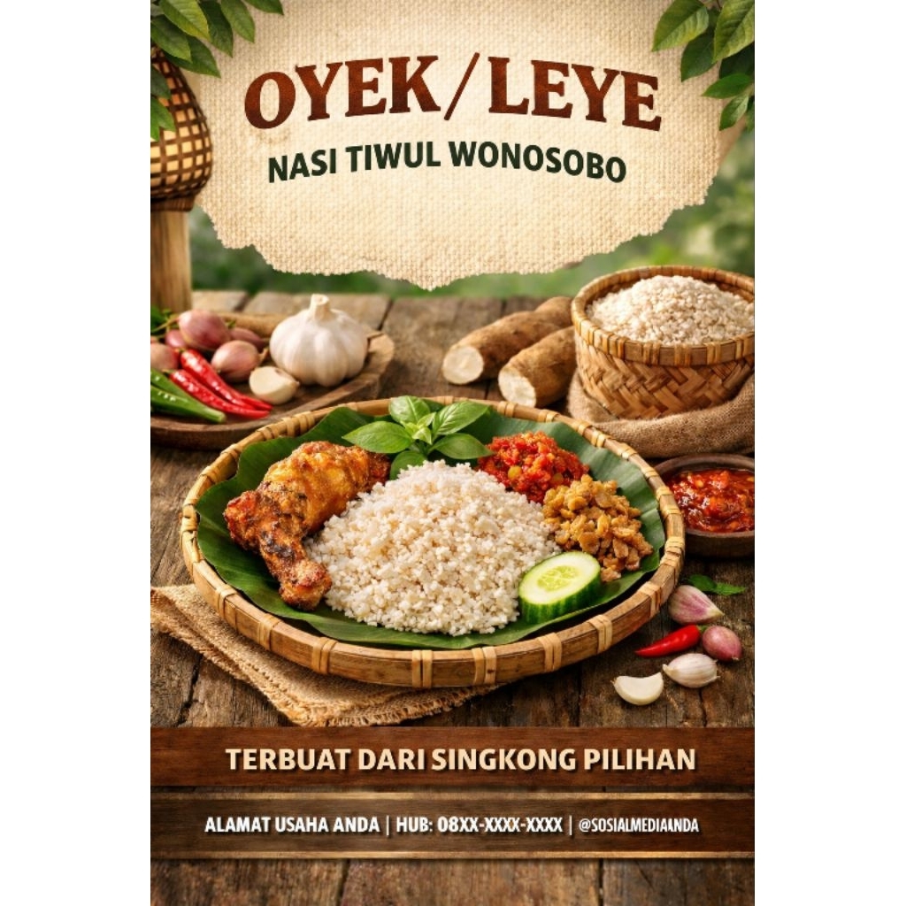oyek tiwul atau leye nasi tiwul