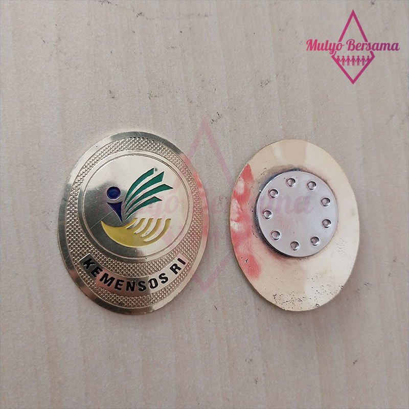 Pin Bros Logo Kemensos Oval Pin Kemensos RI - Mulyo Bersama