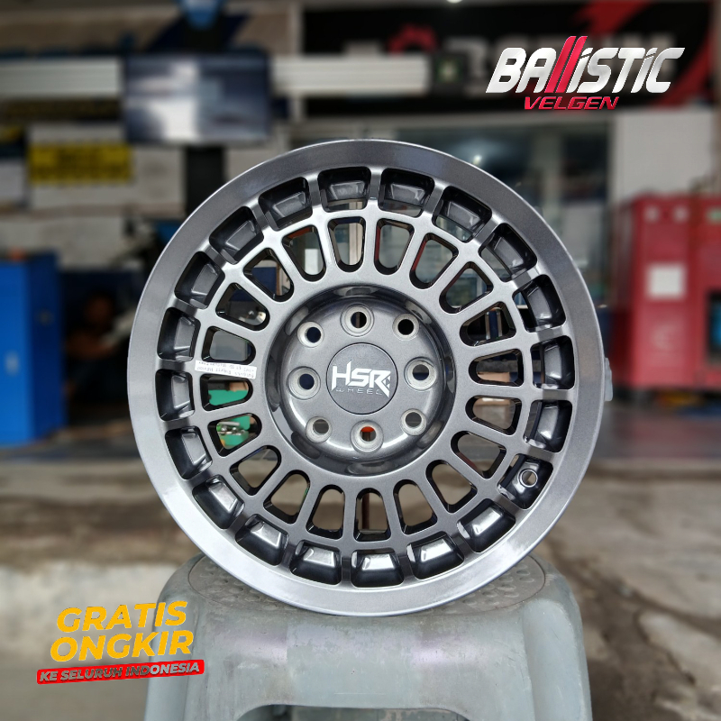 VELG MOBIL R14 HSR FUTBULS WARNA GLOSSY GREY VELG RALLY R14 BUAT AVANZA AGYA CALYA SIGRA BRIO DLL