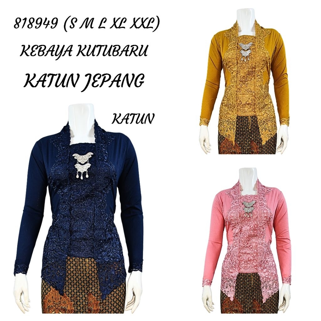 Indah Collection KEBAYA KUTUBARU LENGAN PANJANG BORDIR SENADA KATUN JEPANG/ KATUN TIDAK MELAR KEBAYA