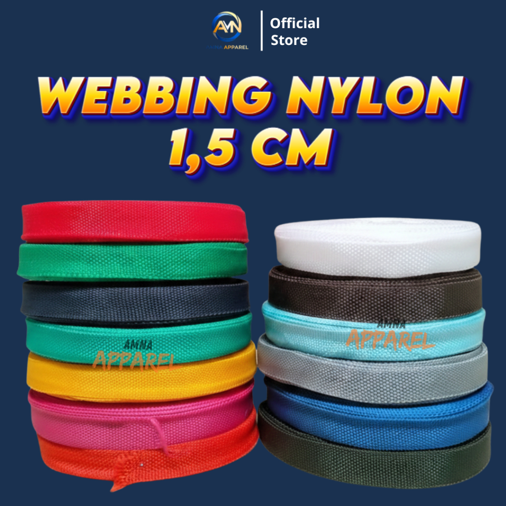 bisban tali webbing tas webbing strap bag bisban pelipit pinggiran jahitan