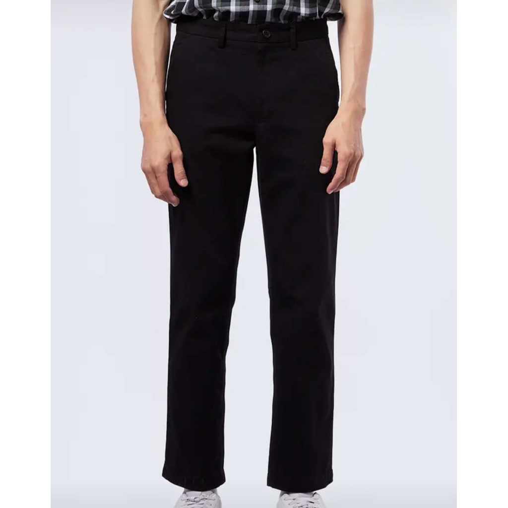 Celana Chino Executive Regular Fit Chinos Pants Black Hitam - Size 33