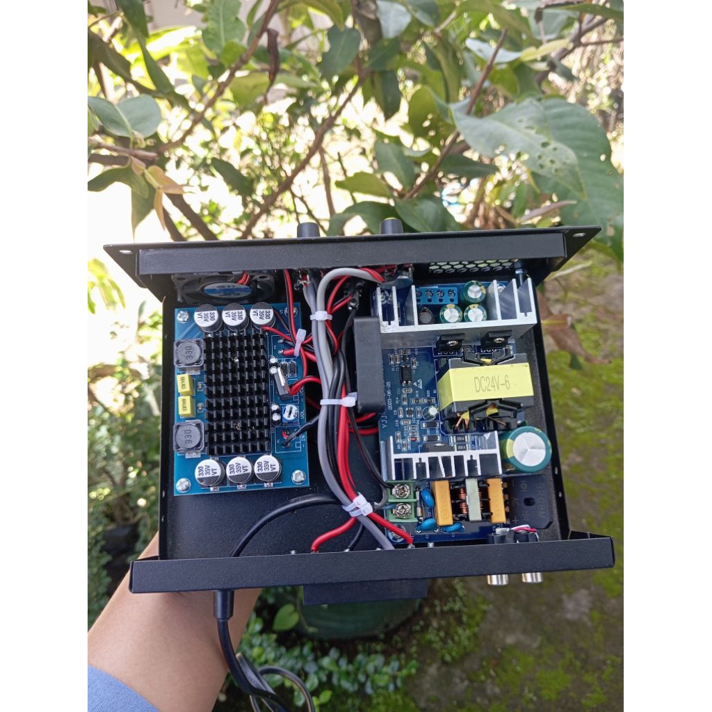 BERMUTU POWER AMPLIFIER TPA 3116 BTL DOUBEL SMPS 5 AMPER 400 WATT + KIPAS PENDINGIN, Power Ampli Btl