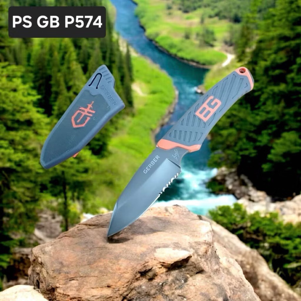 Pisau Full Tang Survival Gerber Orange Selam P574