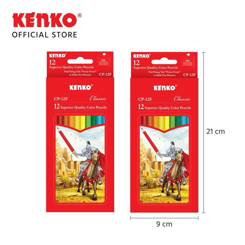 NEW Color Pencil / Pensil Warna KENKO CP-12F Panjang / Pensil Warna KENKO 12 Warna Panjang