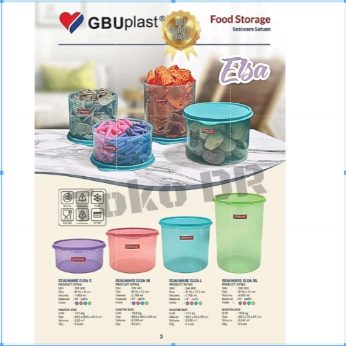 Toples Makanan / Sealware ELSA / GBUPlast / Plastik