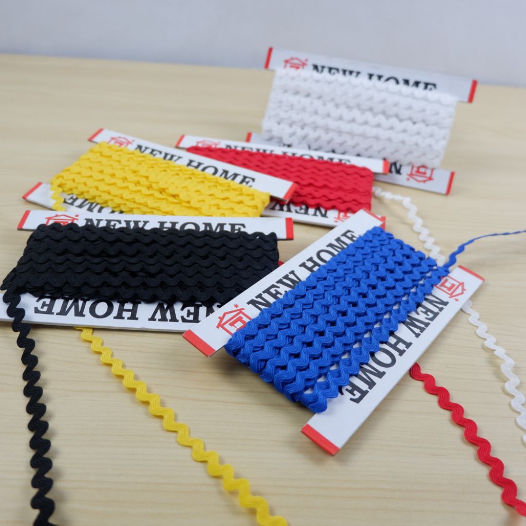 Renda Biku Biku Renda Zigzag Bahan polyester Per Roll