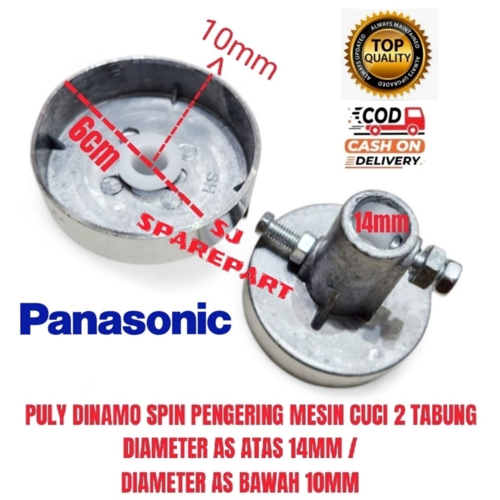 PULLY PULY DINAMO SPIN PENGERING MESIN CUCI PANASONIC 2 TABUNG