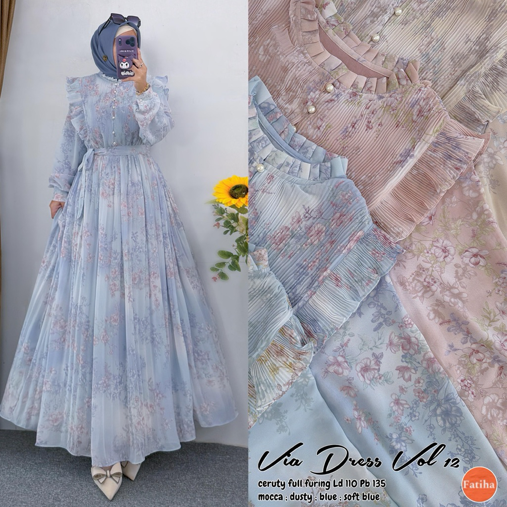 sonya gamis ceruty terbaru via maxy ceruty cuting plisket