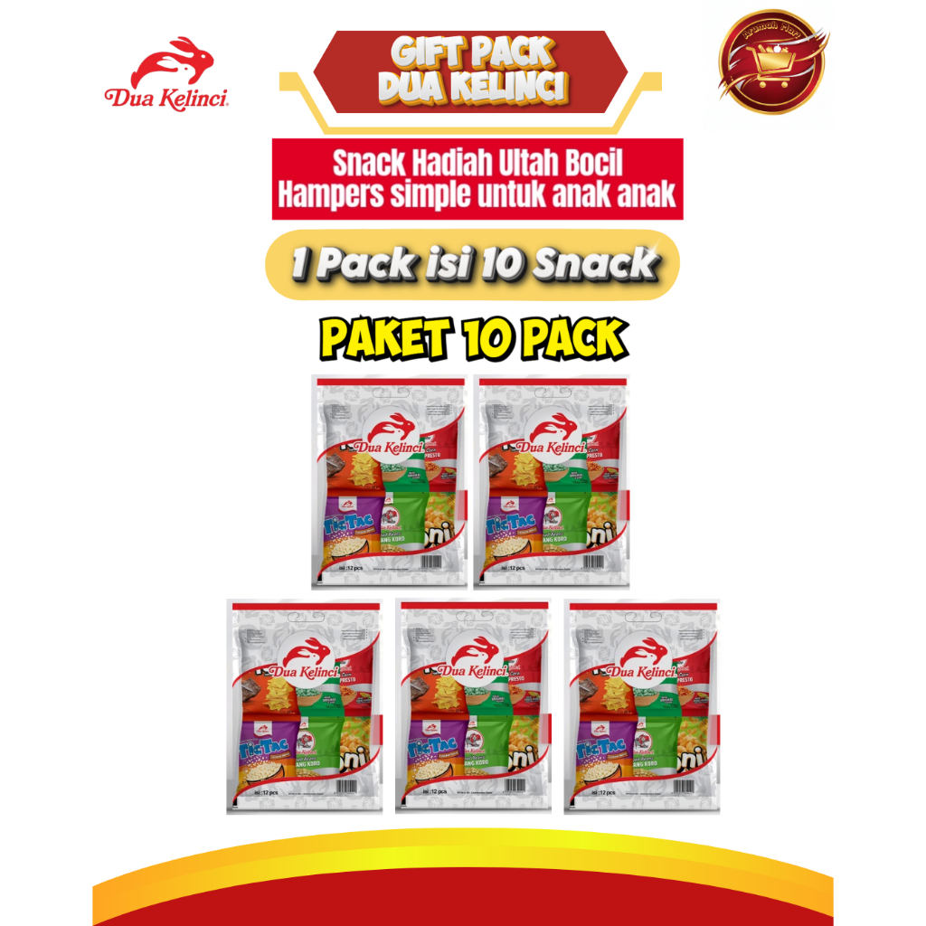 Dua Kelinci Gift Pack Snack Assorted isi 10 Snack Paket 5/10/15/20 Isi Banyak Praktis Ekonomis
