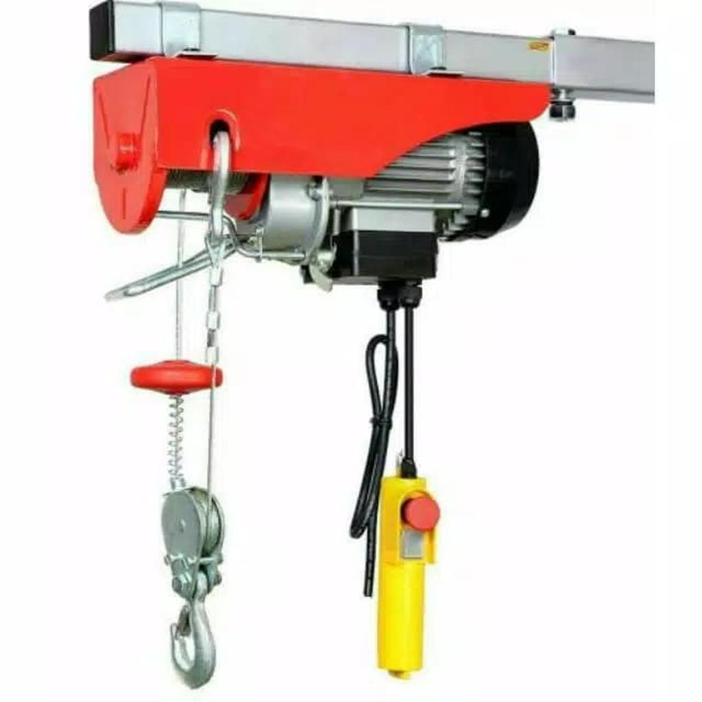 Elektrik wire rope hoist 1 ton 1200kg 12M takel katrol listrik