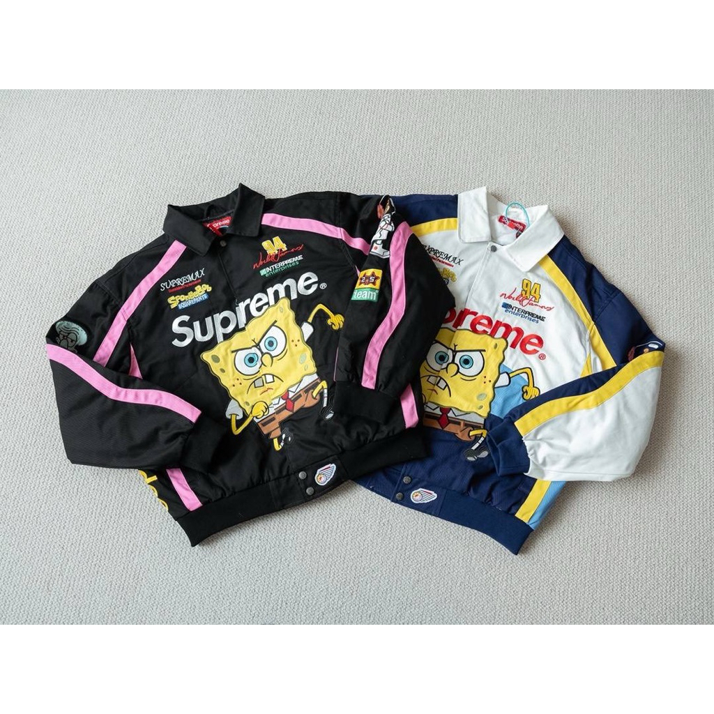 SUP x Jeff Hamilton SpongeBob Puffer Bomber Jacket