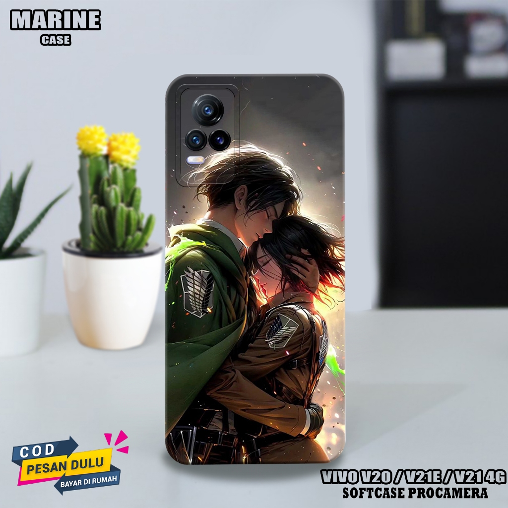 case vivo v21e / v20 / v21 4g ( anime aot ) vivo v21e / v20 / v21 4g - casing hp  - case hp - case t
