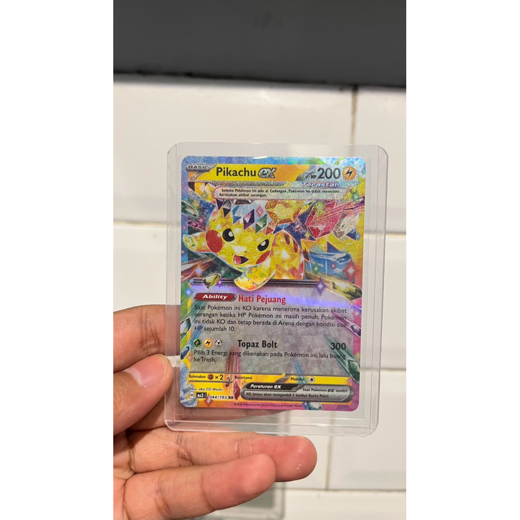 Kartu Pokemon Pikachu ex Terastal RR | Kartu Pokemon Evolusi Mega Impian EX