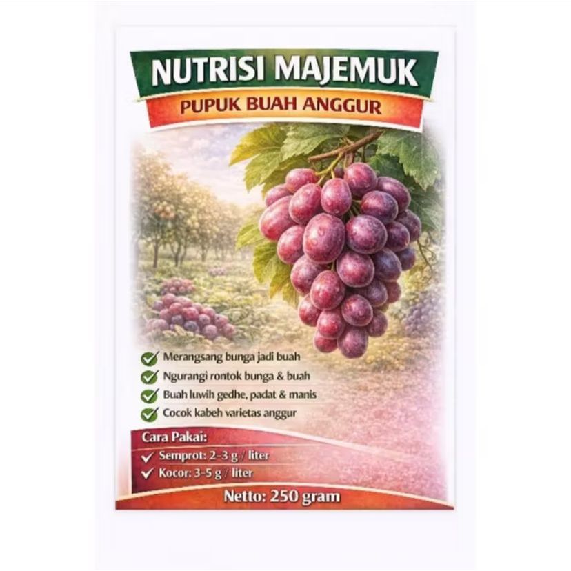 Pupuk Booster Buah Anggur – Perangsang Bunga & Pelebat Buah