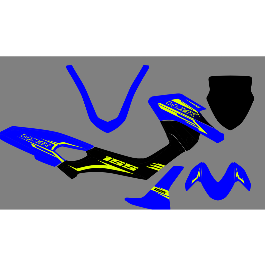 DEKAL STIKER MOTOR YAMAHA NMAX OLD nmax turbo Stiker Nmax neo warna biru putih