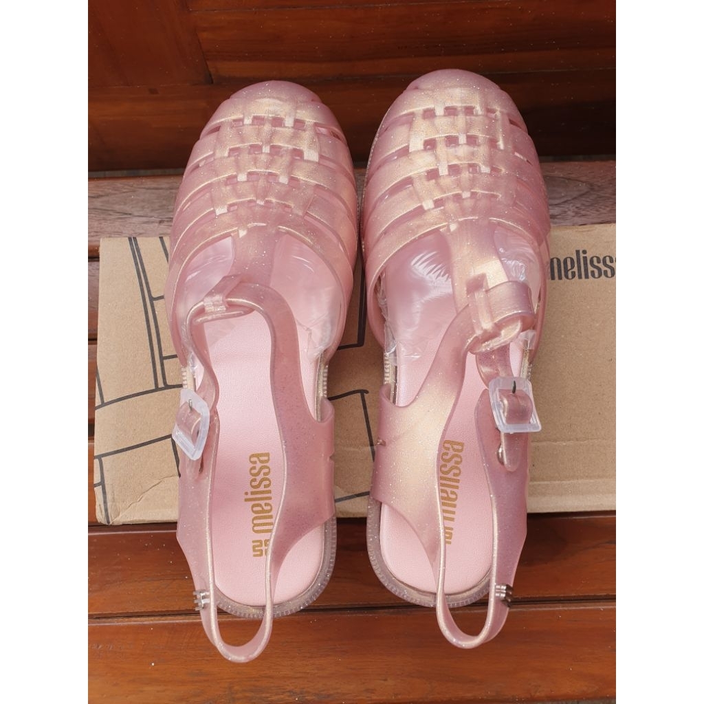 New Arrival Sandal Wanita Melissa Possession Pink Glitter | Sandal Jelly Wanita Fashion