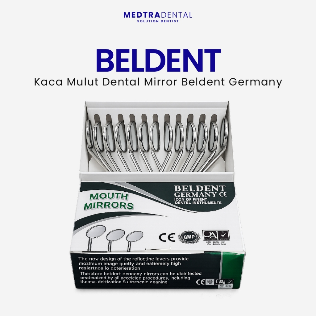 Medtradent - Kaca Mulut Stainless Steel Dental Mirror No. 5 1 BOX