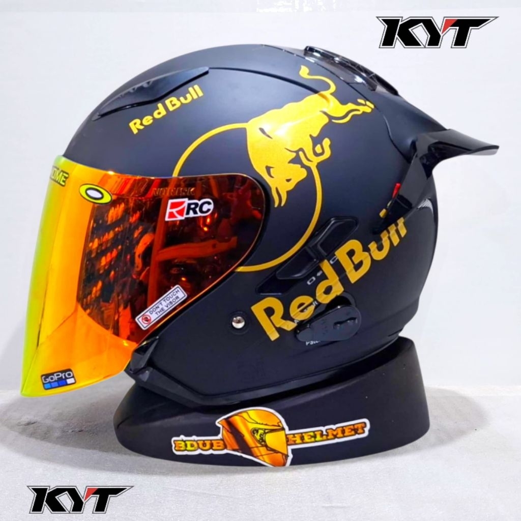 Helm KYT Galaxy neon yellow paket ganteng 100% original KYT