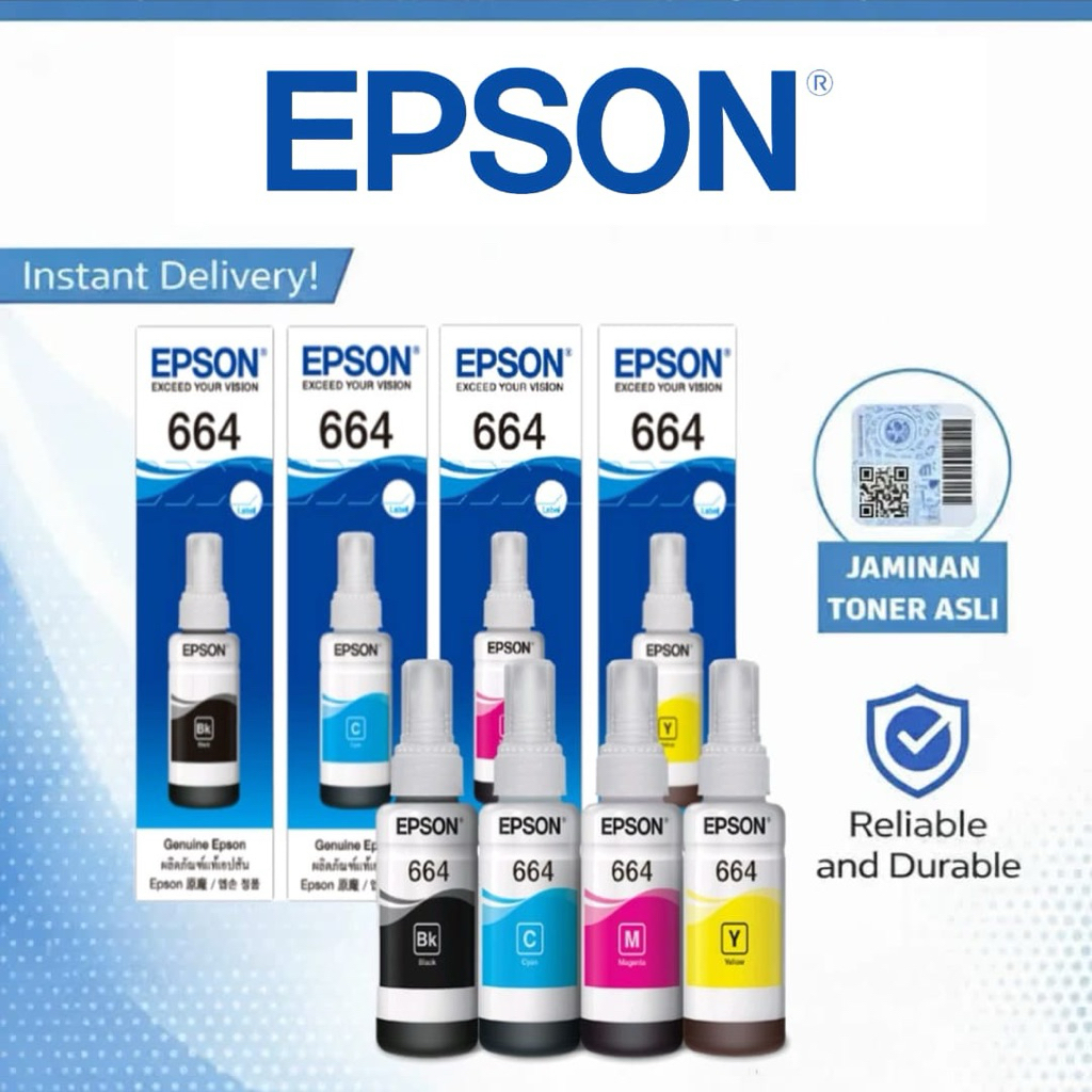 Tinta Printer Epson 664 Asli Epson L120 L220 L310 L360 L365 L405 L455 L565 70ML
