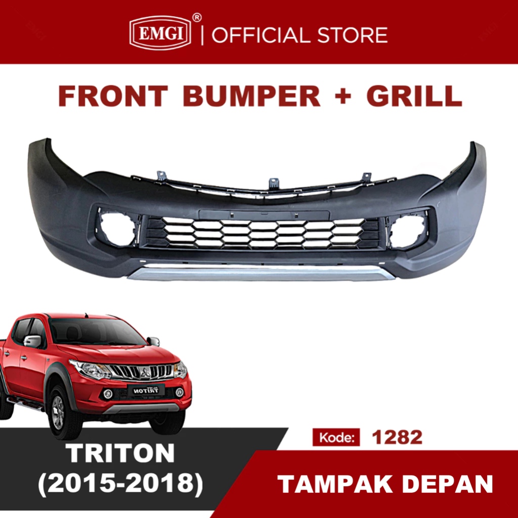 EMGI - Bumper Depan + Grill Bumper Triton 2015 2016 2017 2018 -  1282