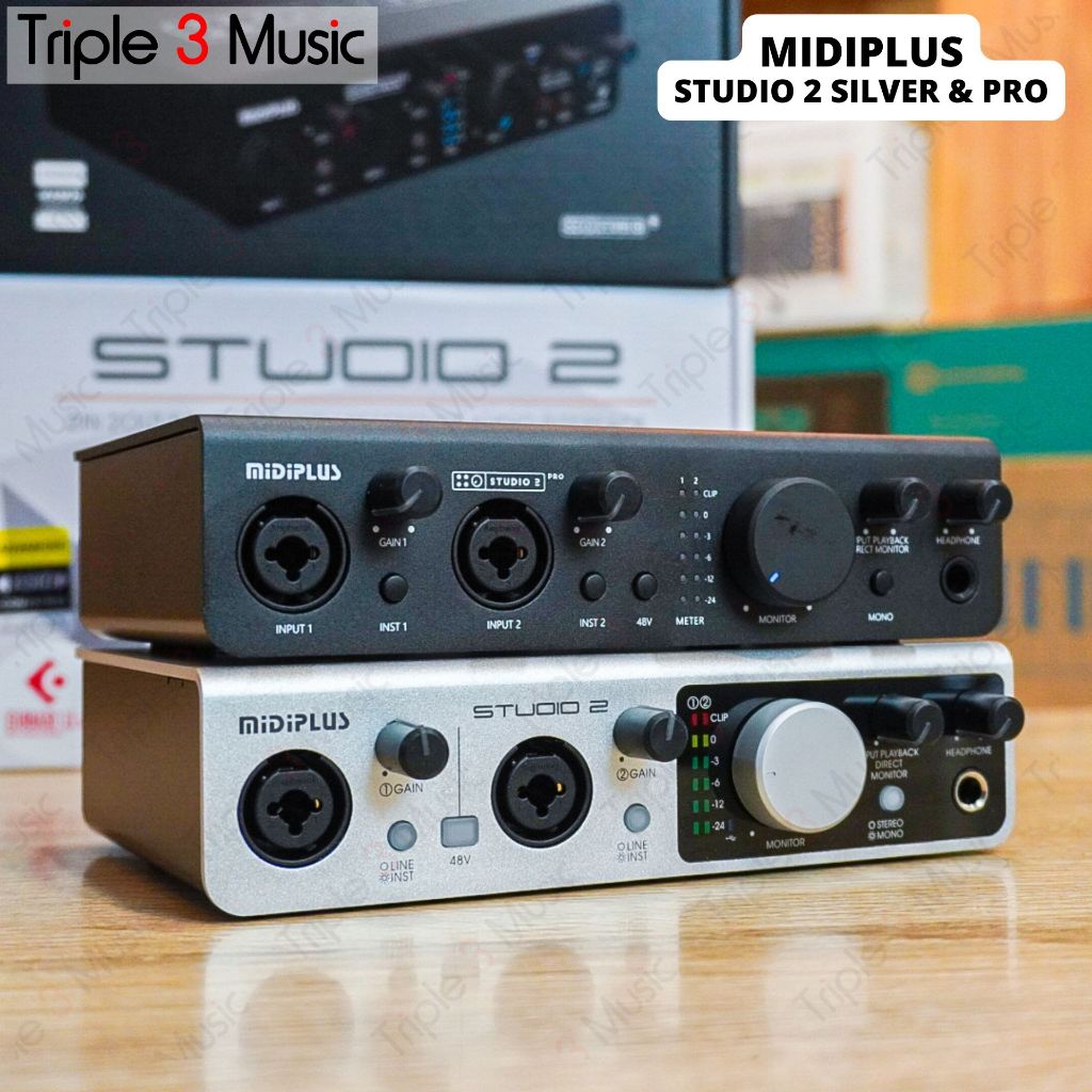 MIDIPLUS Studio 2 Pro Soundcard Recording Triple3music