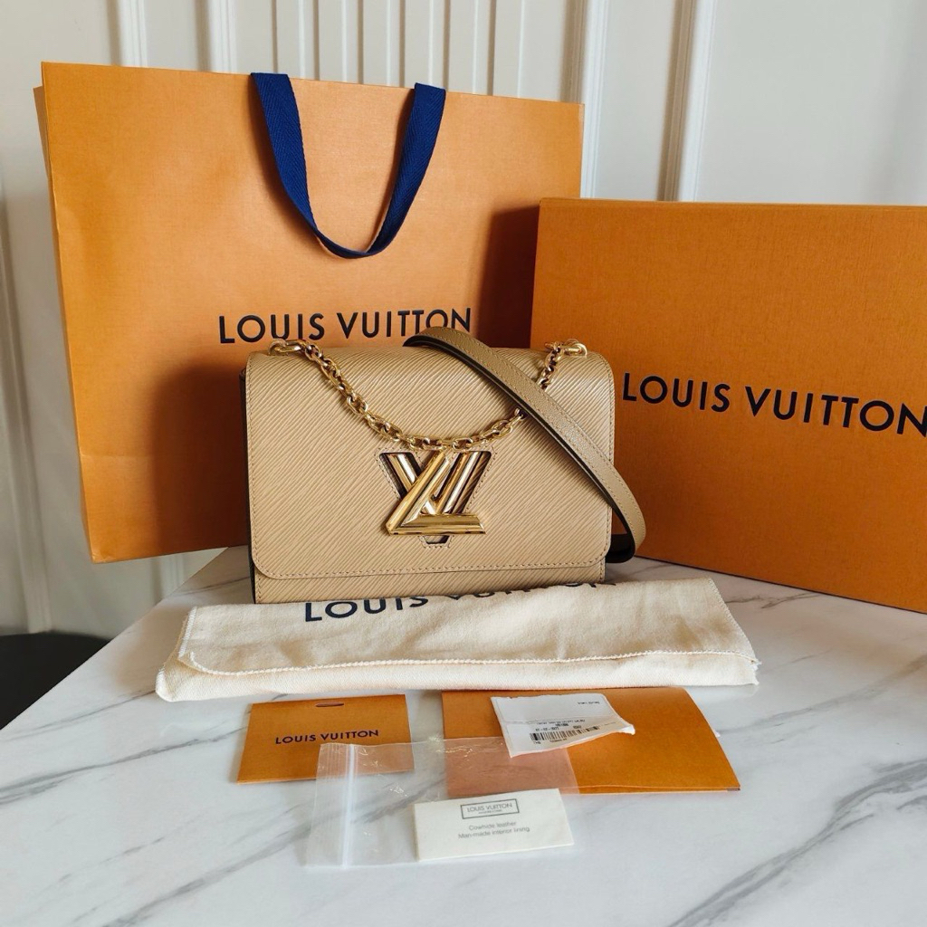 Preloved Excellent LV Twist MM 23cm Camel GHW 2021