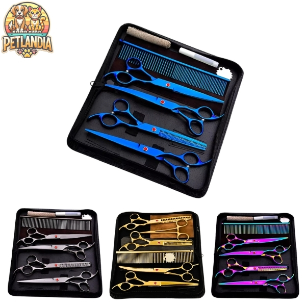 GUNTING GROOMING ANJING KUCING SET - PET GROOMING SCISSORS SET