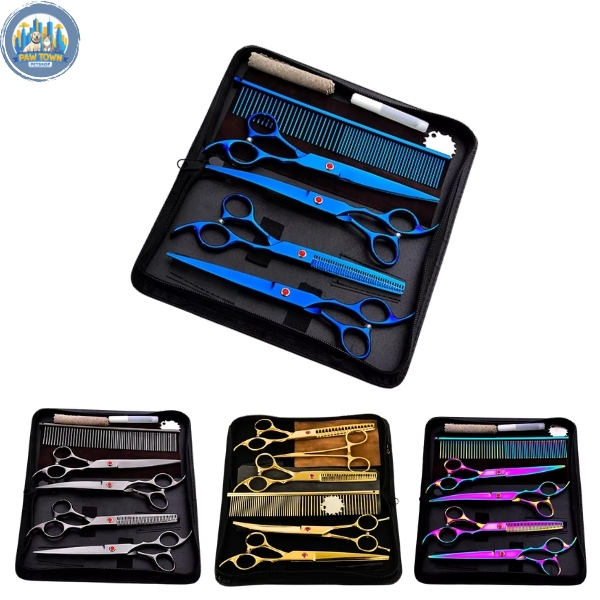 GUNTING GROOMING ANJING KUCING SET - PET GROOMING SCISSORS SET