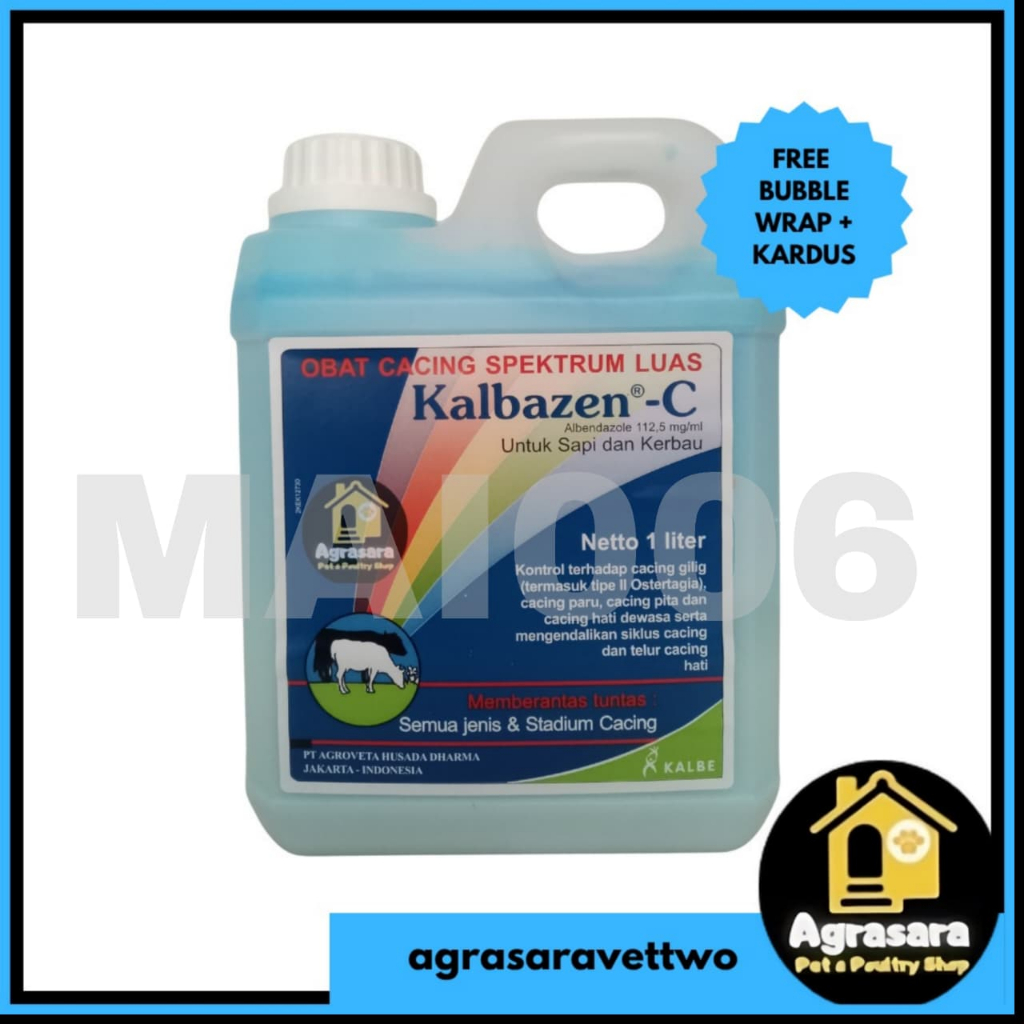 Kalbazen C 1 Liter - Obat Cacing Pita Broadspectrum