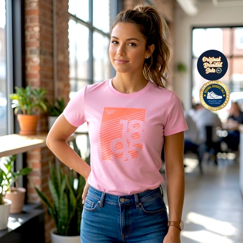 ORIGINAL GARANSI KAOS REEBOK WOMEN T-SHIRT SIZE M