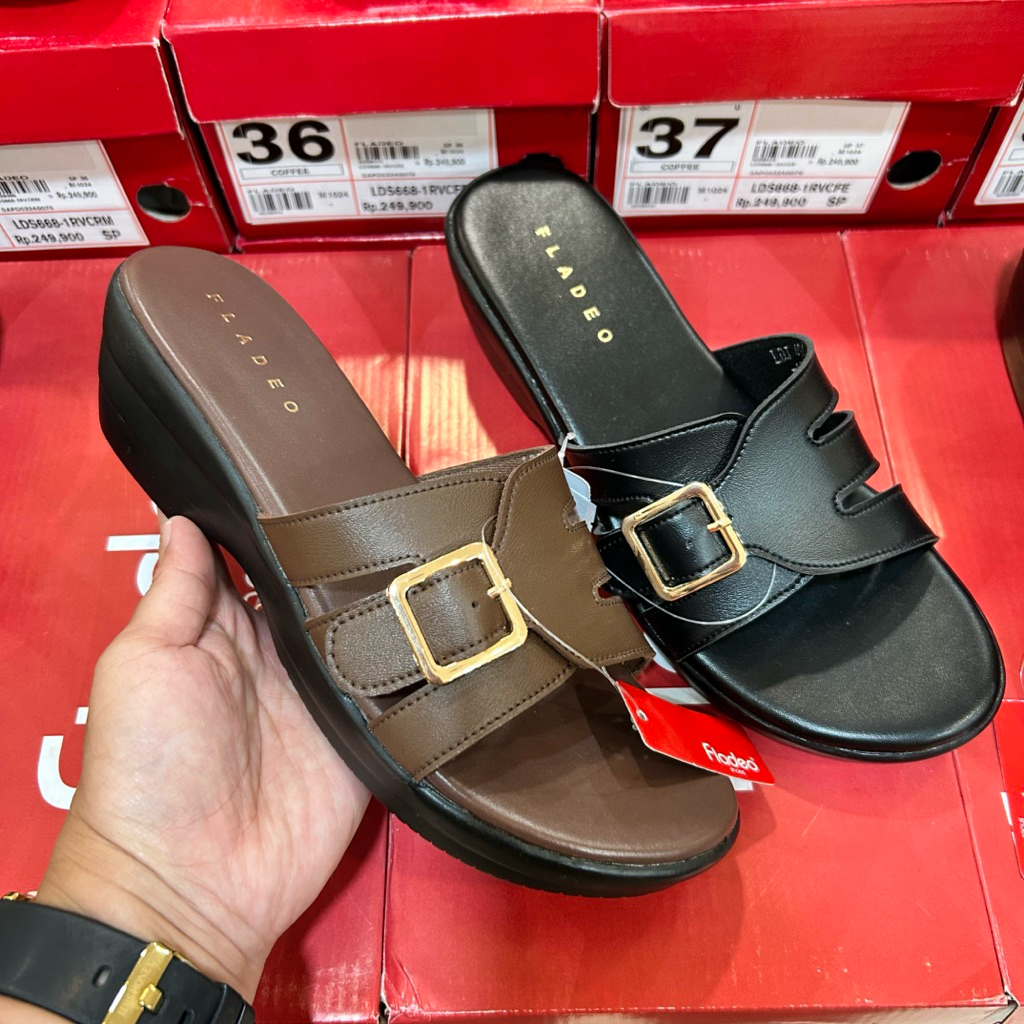 sandal wanita wedges 5cm FLADEO original