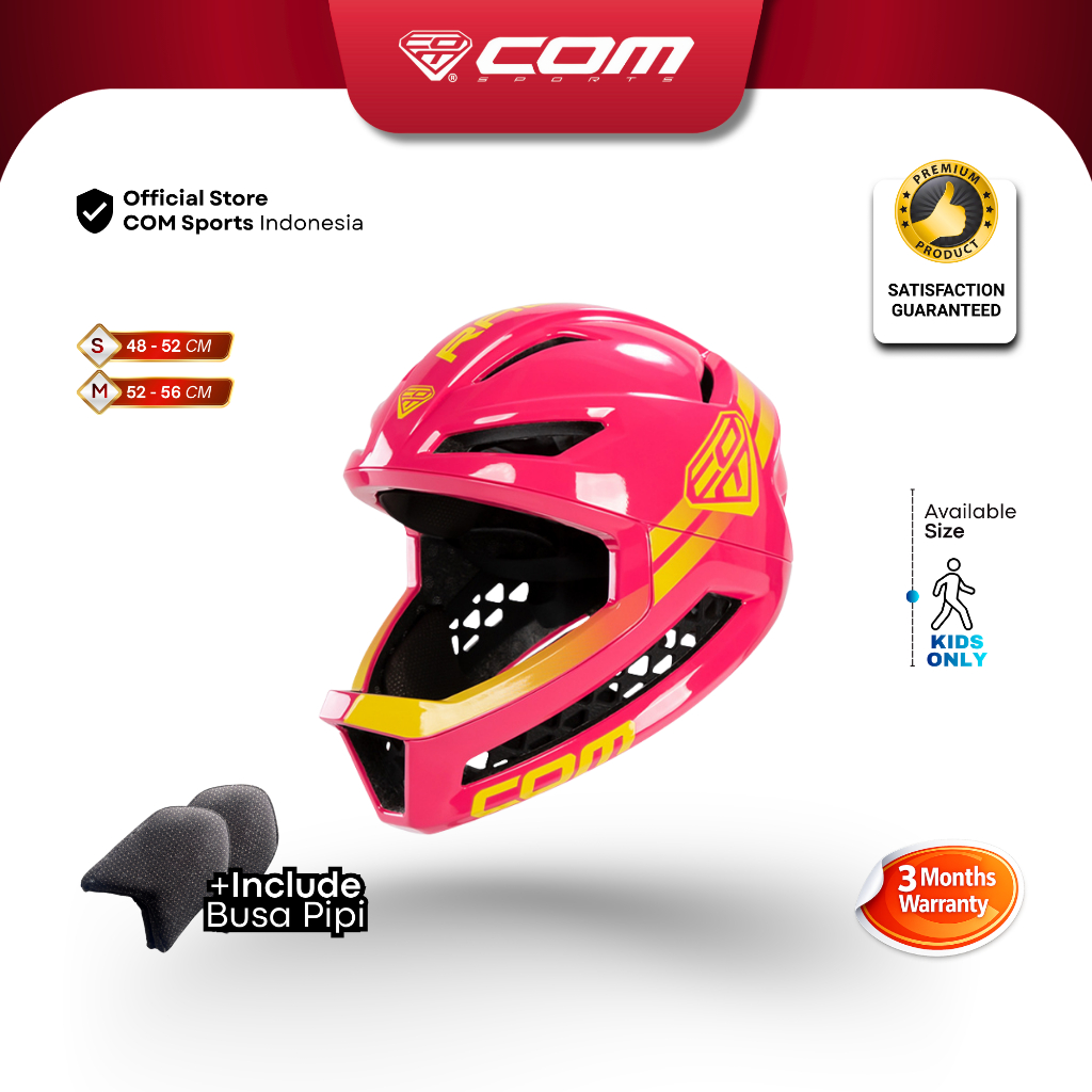 [READY] COM SPORTS Kids Helmet R3 PRO 2026/ Helm COM R3 Pushbike Balance Bike