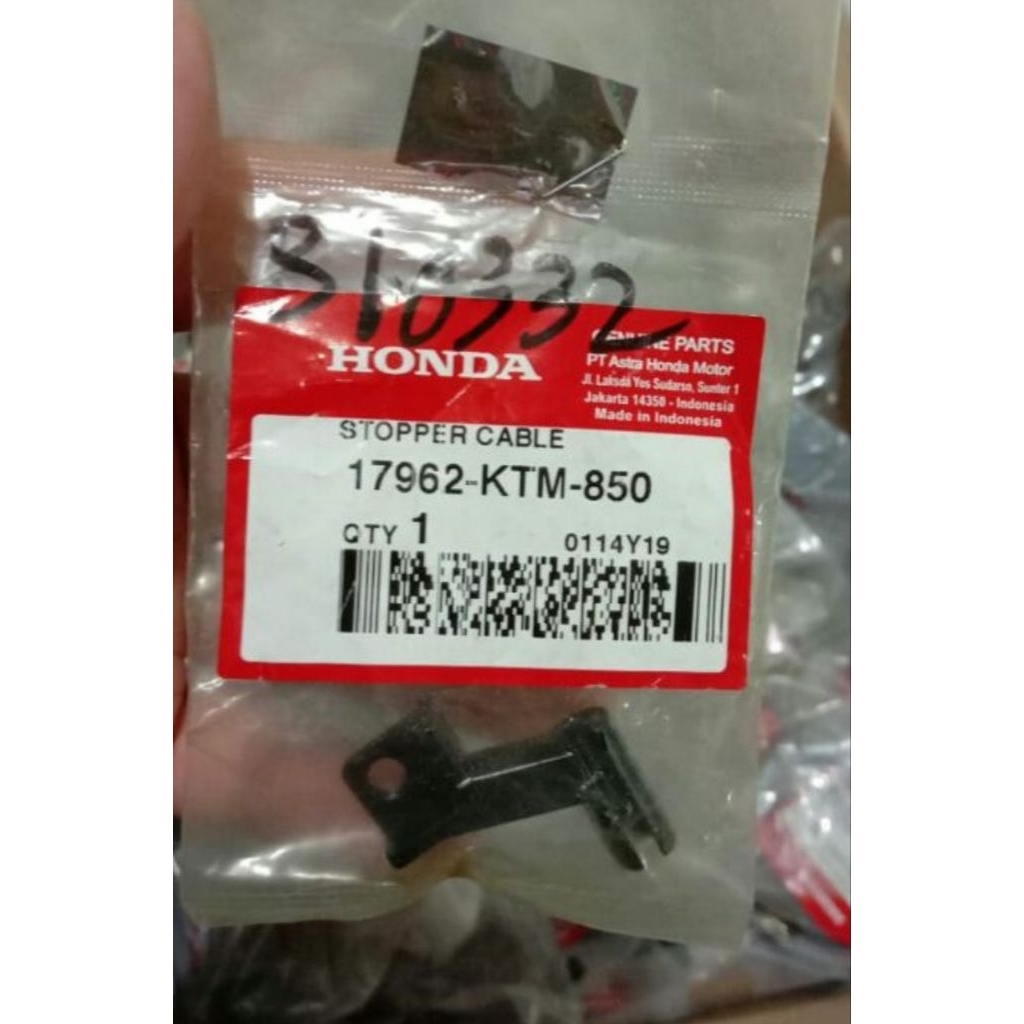 17962-KTM-850 HGP AHM 100% ORIGINAL STOPER CABEL SUPRA 125 KARISMA SUPRA FIT NEW 17962KTM850