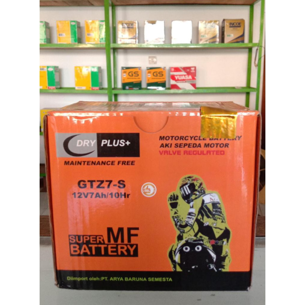 Aki Motor Vario 125, Vario 150, Vario 160, Scoopy FI ISS, Sonic 150, Arashi Aki kering Dryplus GTZ7S