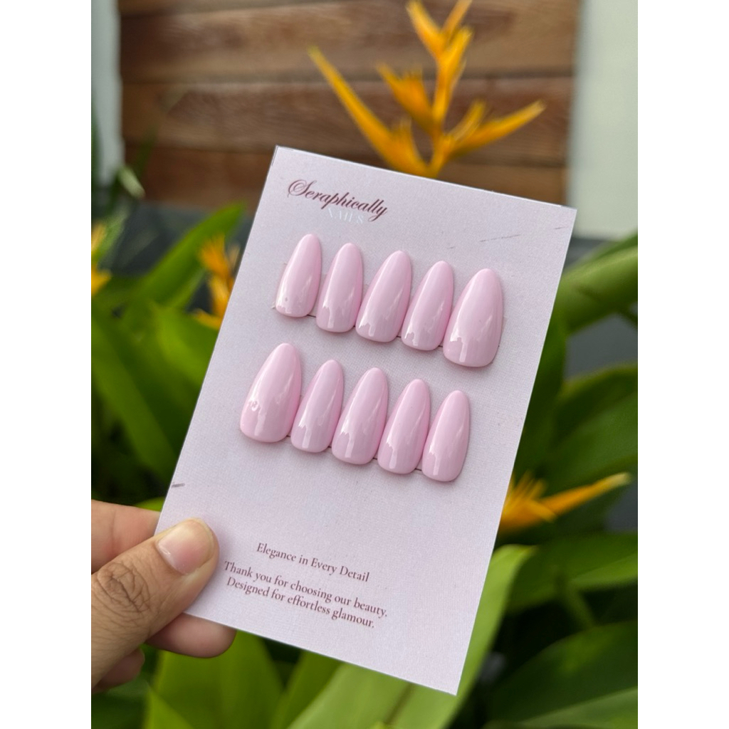 [pastel series] press on nails polos warna pastel