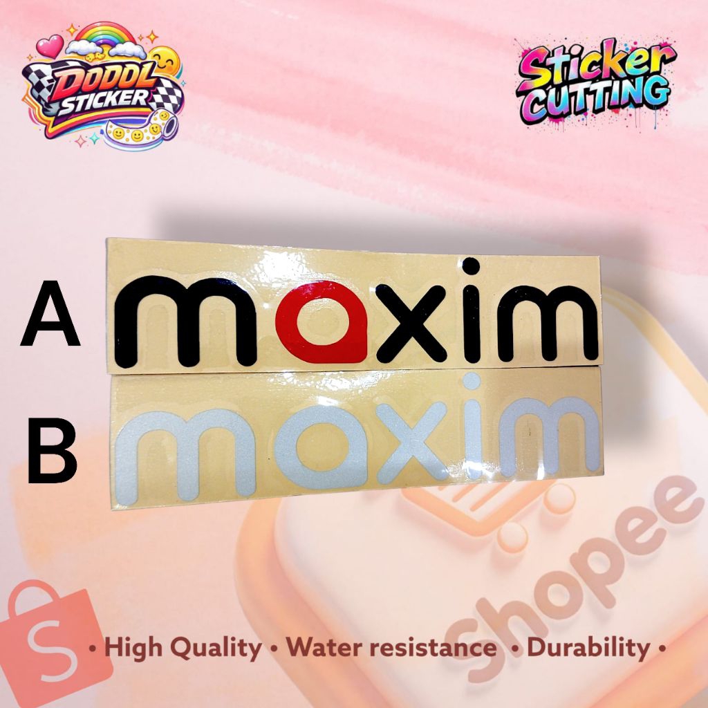 Sticker Cutting Maxim Ojek Online