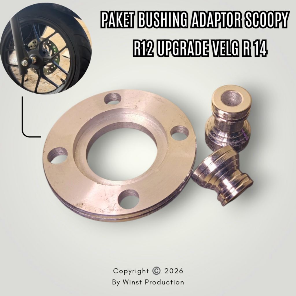 Spacer Adaptor Motor Honda Scoopy Velg ring 12 (Donat) updagre Ke Velg Ring 14 dan 17