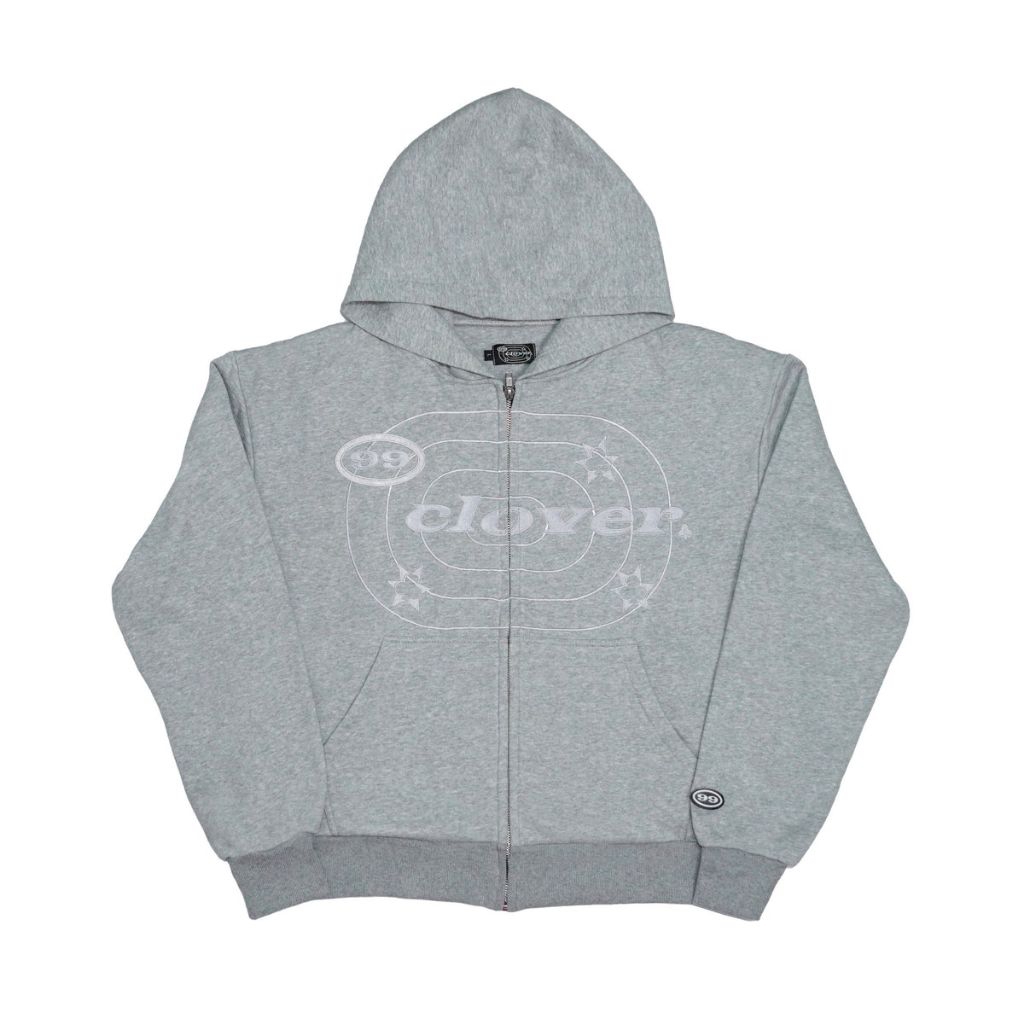 99clover - Hoodie Zip Grey Size M