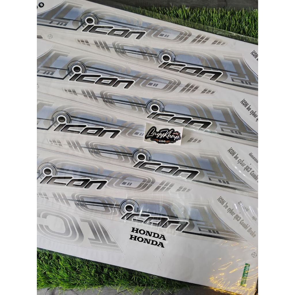 Striping ICON CYBER Thailand kodak putih beat karbu