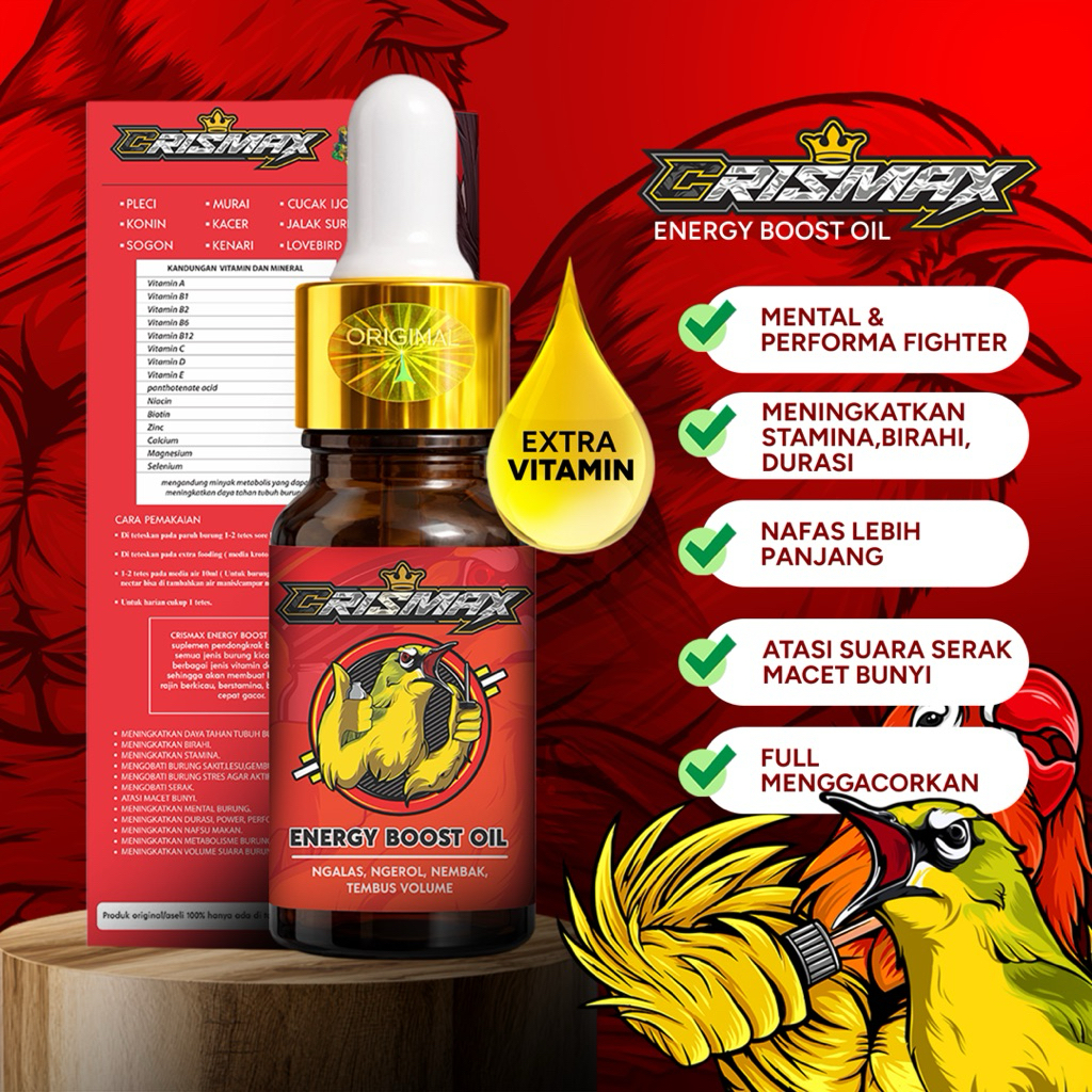 DOPING PLECI, DOSIS TINGGI, CRISMAX ENERGY BOOST OIL