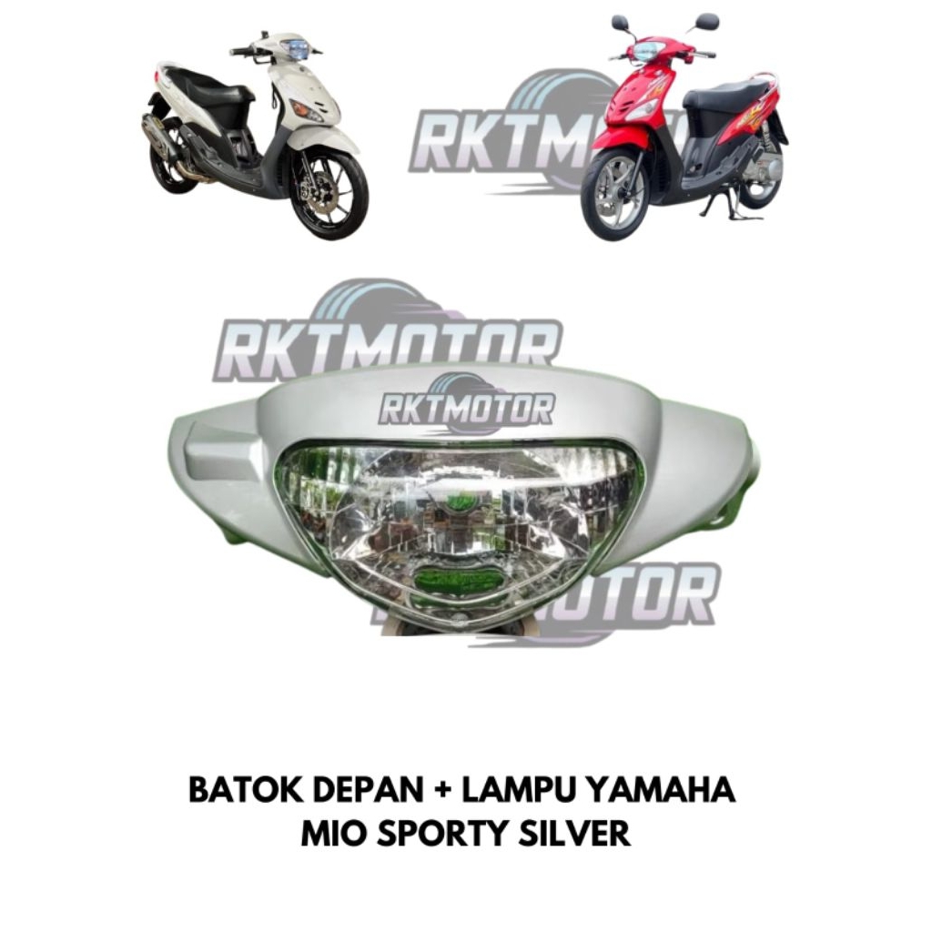 BATOK DEPAN + LAMPU YAMAHA MIO SPORTY SILVER // BATOK DEPAN LAMPU MIO SPORTY