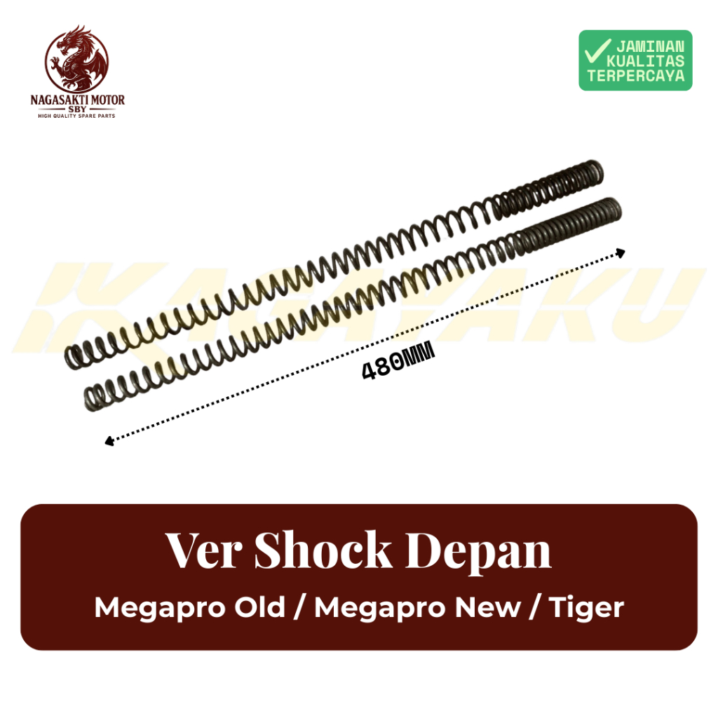 Ver Per Pir Skok Shock Depan Megapro Old / Megapro Primus / New / Tiger Tebal Kuat Tahan Lama