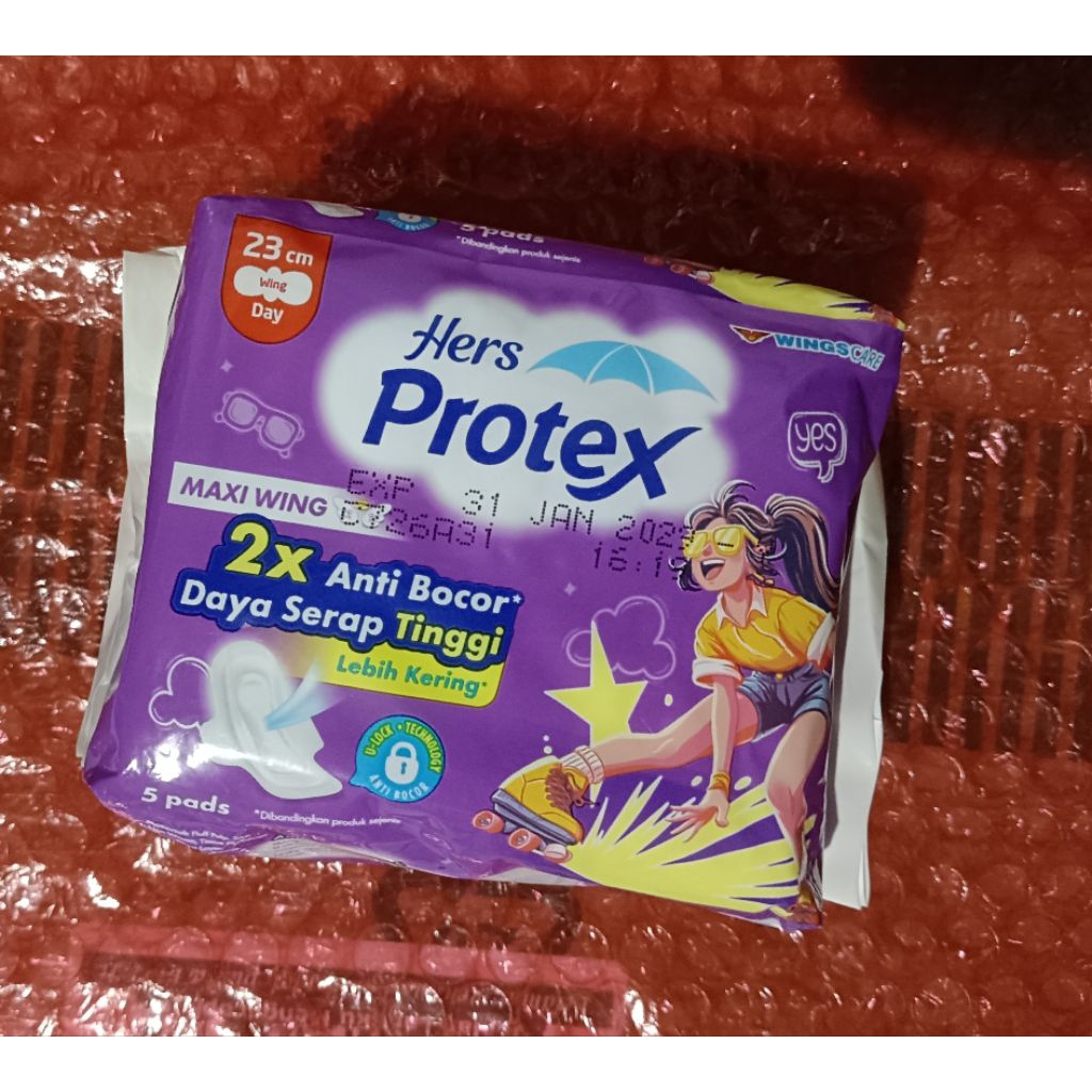 Hers Protex Soft Care Maxi Wing Pembalut (UNGU) isi 5pads