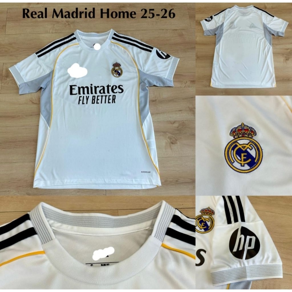Jersey Kaos Baju Sepak Bola Real Madrid Madridista Home Away 3rd Third Putih La Liga Spanyol Big Siz