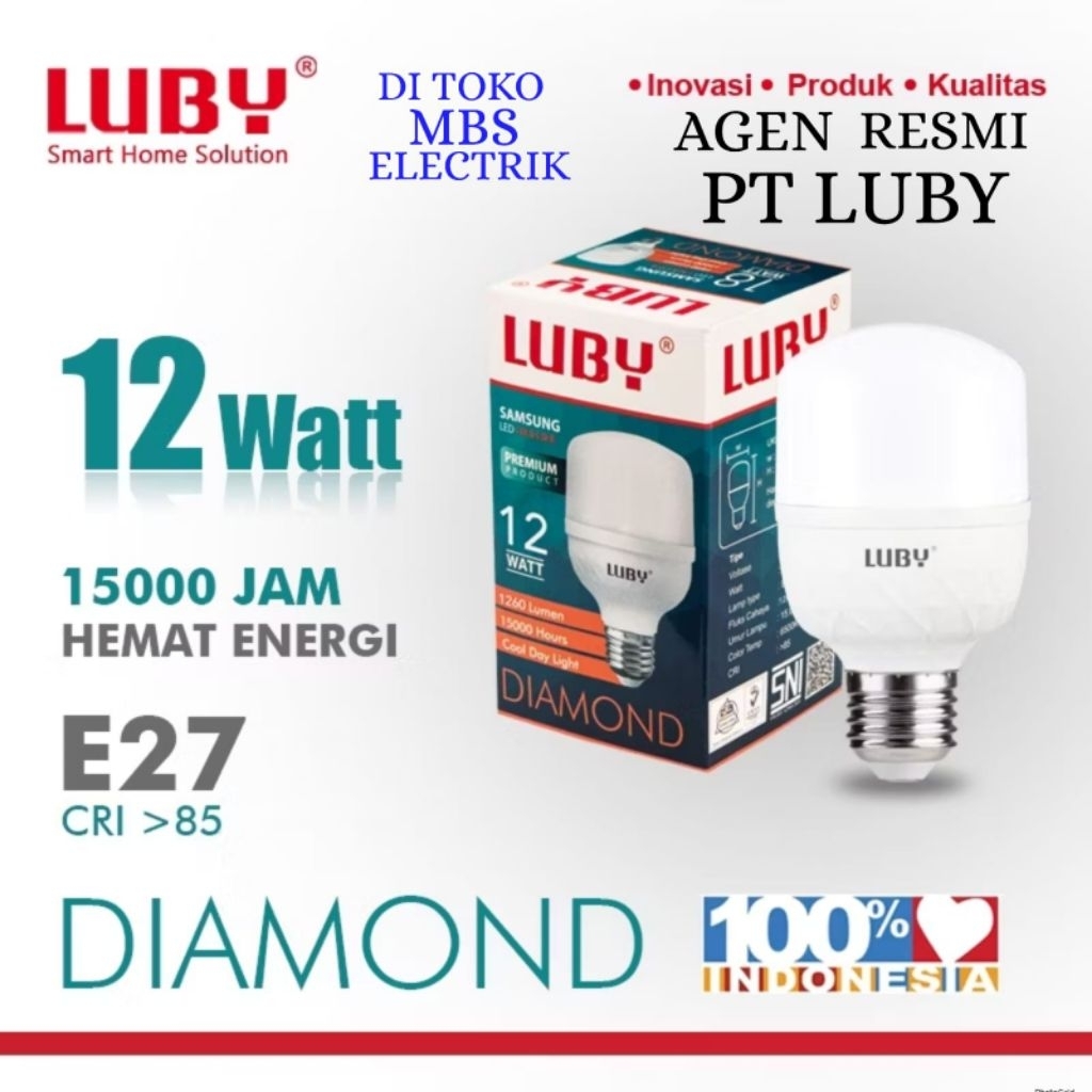 BOHLAM LED LUBY / LAMPU LED LUBY DIAMOND 12W