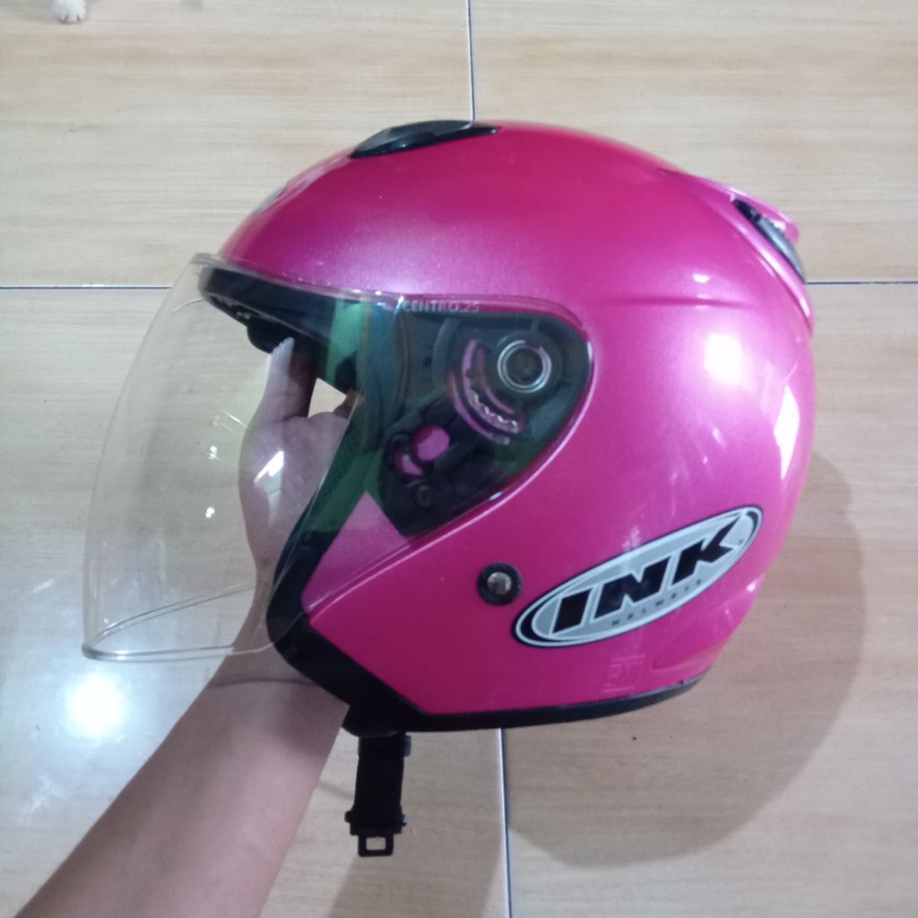 Helm INK Centro Pink Metalik Original Second Size M good condition