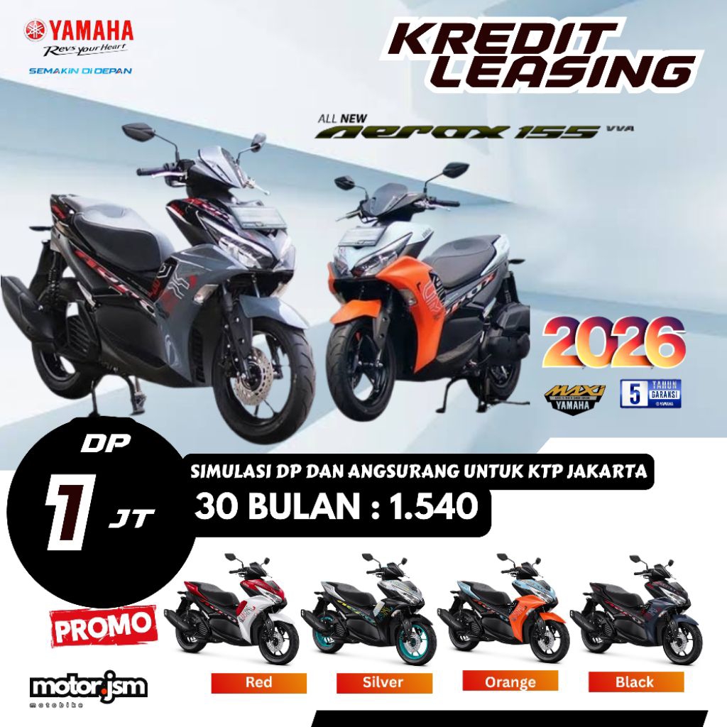 Dp Motor Yamaha Aerox Standard Kredit Leasing Jakarta Depok Tangerang Bekasi