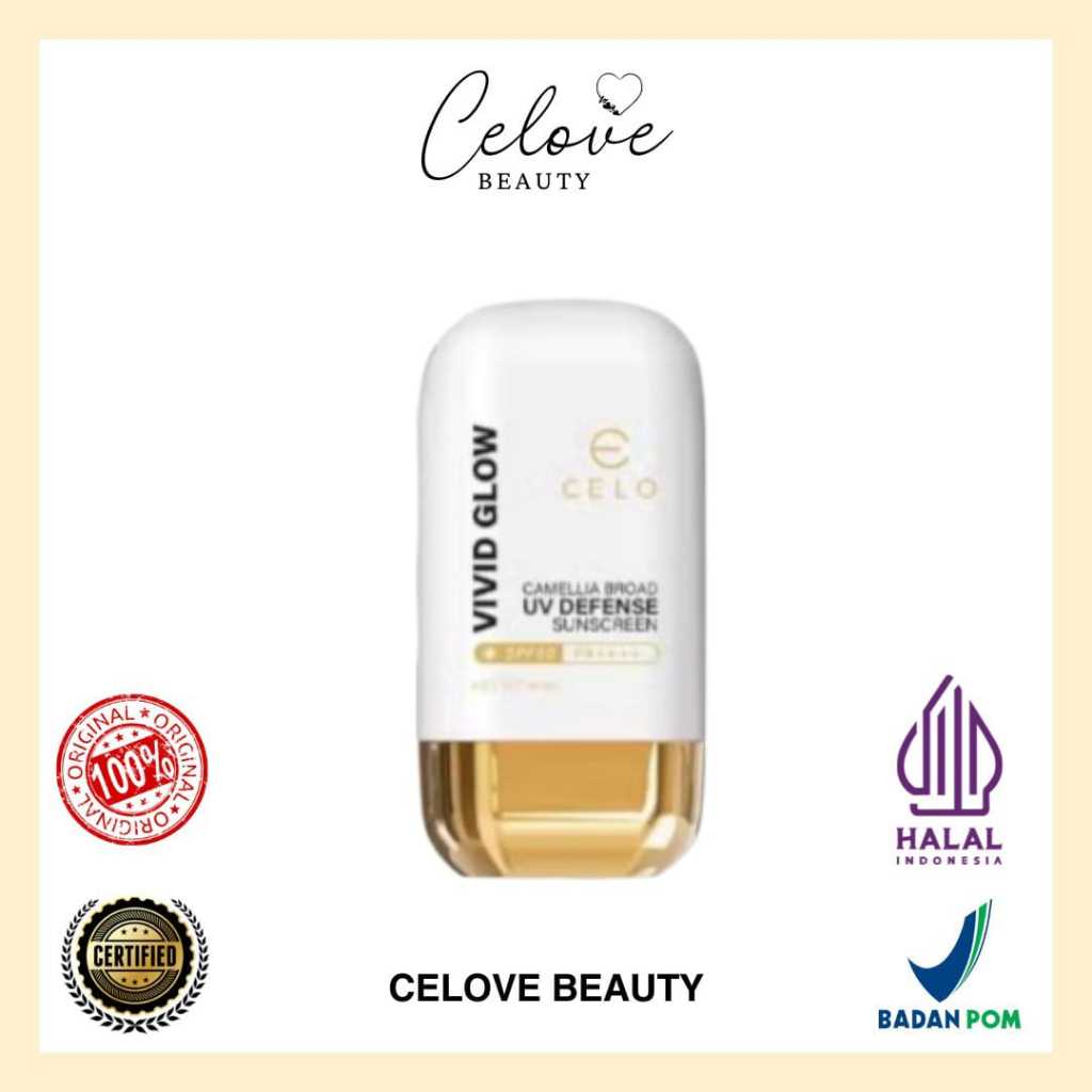 [ READY STOCK ] CELO VIVID GLOW CAMELLIA BROAD UV DEFENCE SUNSCREEN  BPOM || CELOVE BEAUTY